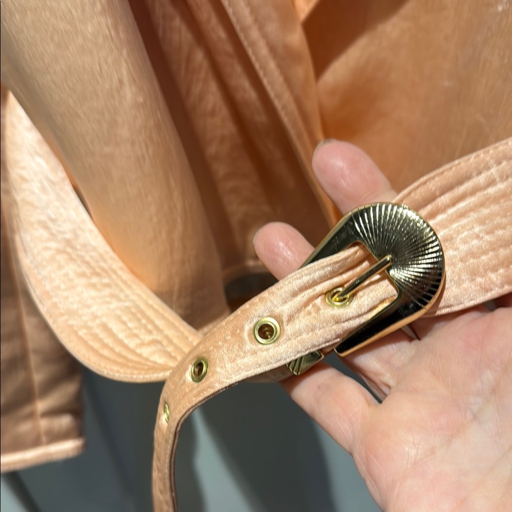 Nanushka Peach Satin padded jacket - Picture 5 of 9